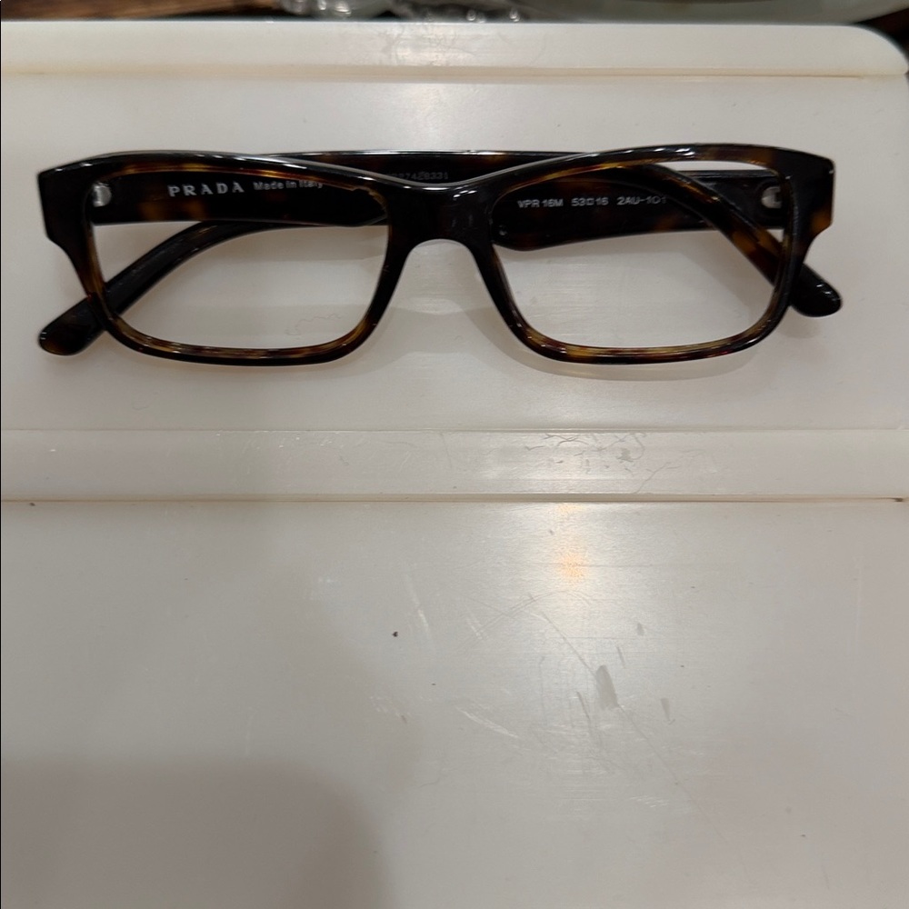 Prada Brown Rectangular Glasses - image 4